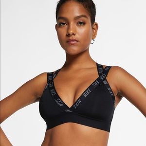EUC - Nike Indy Logo Sports Bra - Black - Size Medium